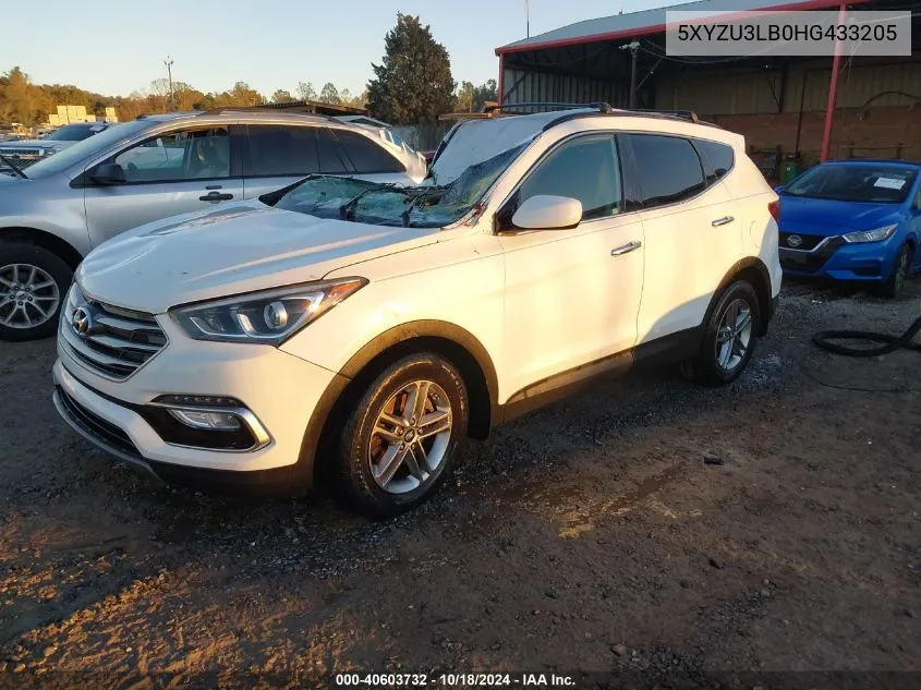 5XYZU3LB0HG433205 2017 Hyundai Santa Fe Sport 2.4L