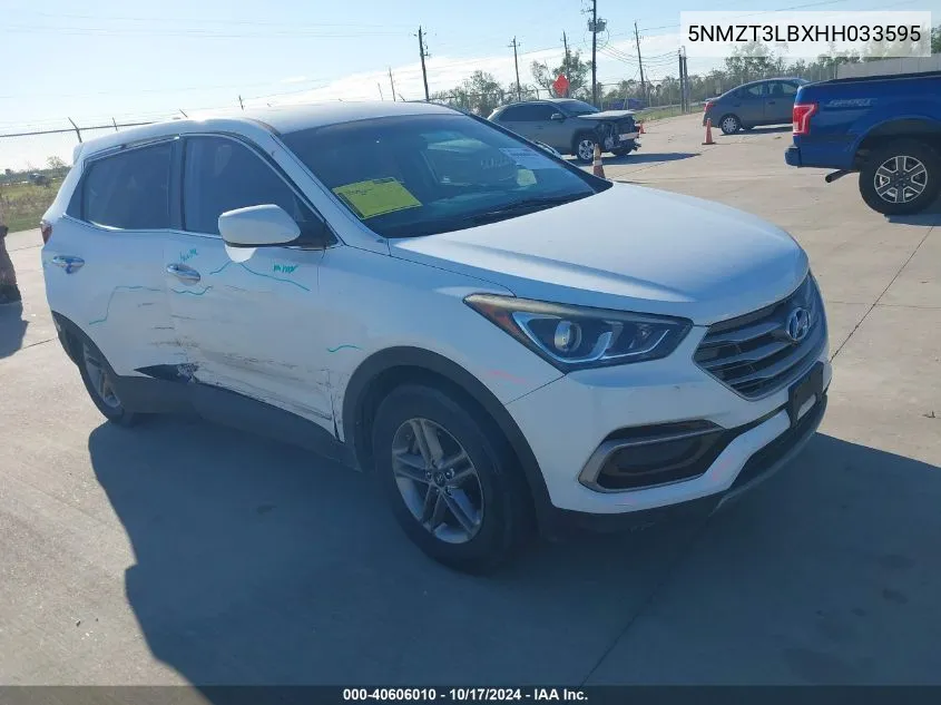 2017 Hyundai Santa Fe Sport 2.4L VIN: 5NMZT3LBXHH033595 Lot: 40606010