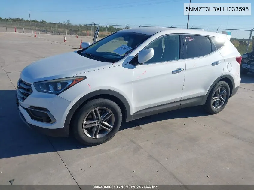 2017 Hyundai Santa Fe Sport 2.4L VIN: 5NMZT3LBXHH033595 Lot: 40606010