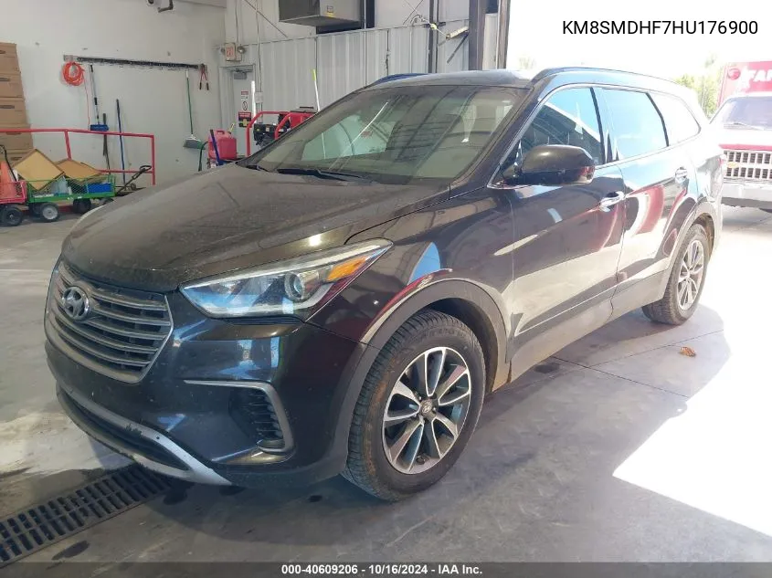 2017 Hyundai Santa Fe Se VIN: KM8SMDHF7HU176900 Lot: 40609206