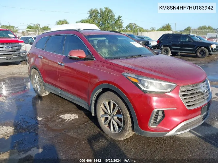 KM8SN4HF7HU183942 2017 Hyundai Santa Fe Se