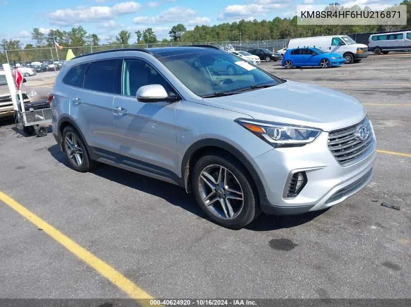 2017 Hyundai Santa Fe Limited Ultimate VIN: KM8SR4HF6HU216871 Lot: 40624920