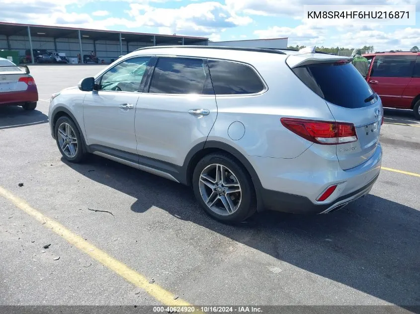 KM8SR4HF6HU216871 2017 Hyundai Santa Fe Limited Ultimate