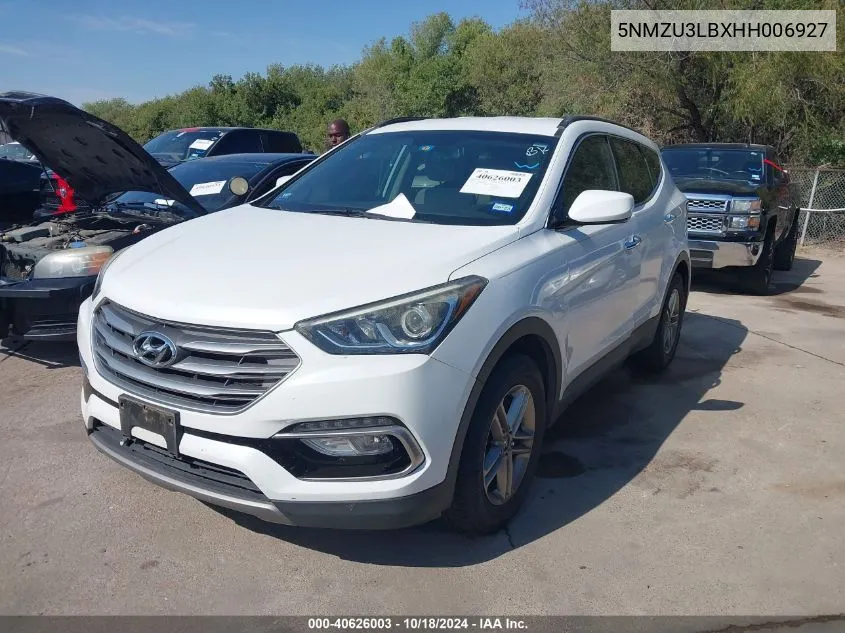 2017 Hyundai Santa Fe Sport 2.4L VIN: 5NMZU3LBXHH006927 Lot: 40626003