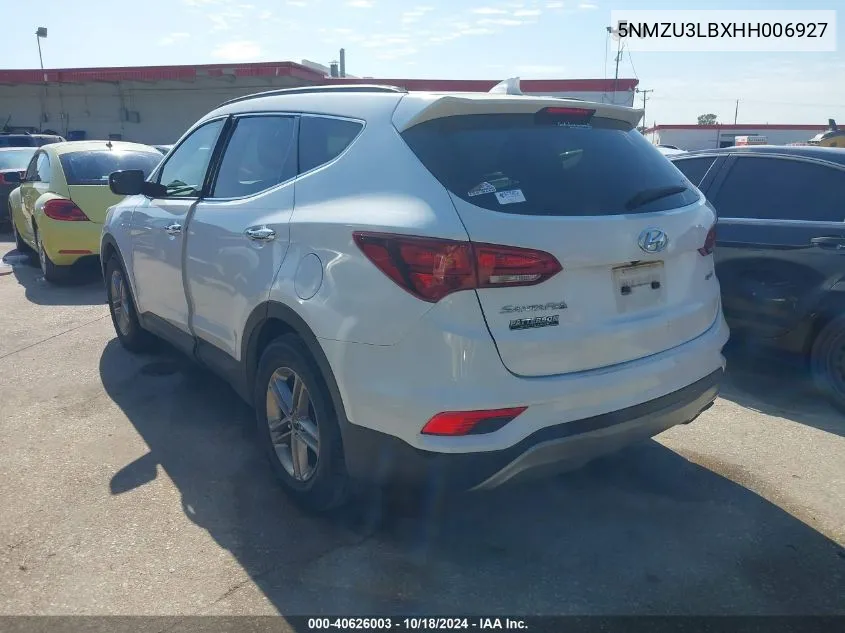 5NMZU3LBXHH006927 2017 Hyundai Santa Fe Sport 2.4L