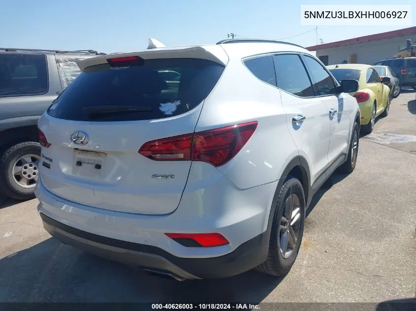 5NMZU3LBXHH006927 2017 Hyundai Santa Fe Sport 2.4L