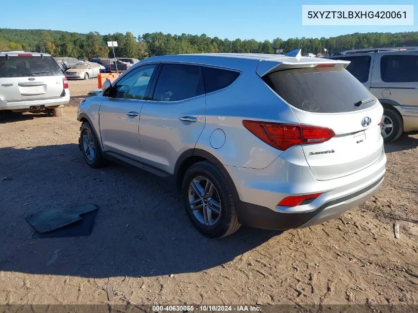 5XYZT3LBXHG420061 2017 Hyundai Santa Fe Sport 2.4L