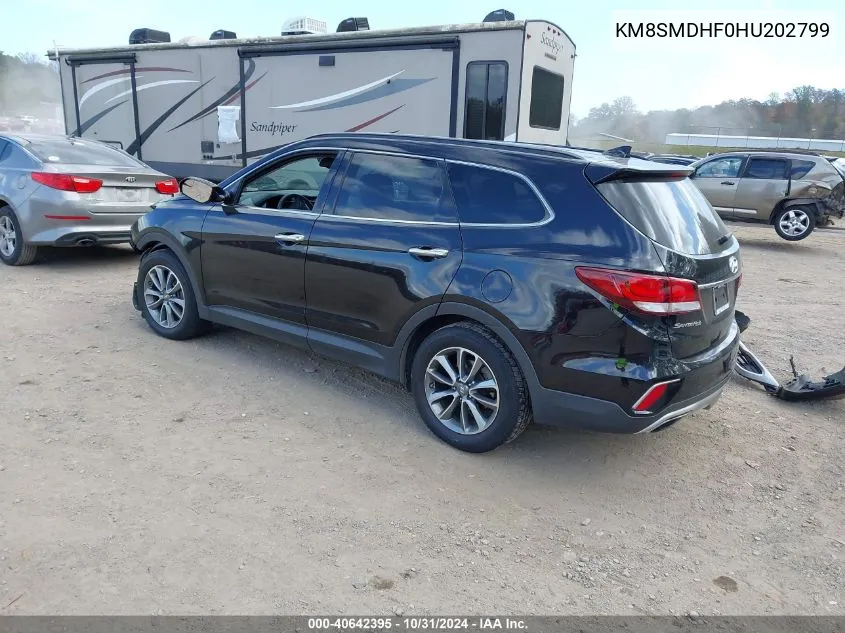 2017 Hyundai Santa Fe Se VIN: KM8SMDHF0HU202799 Lot: 40642395