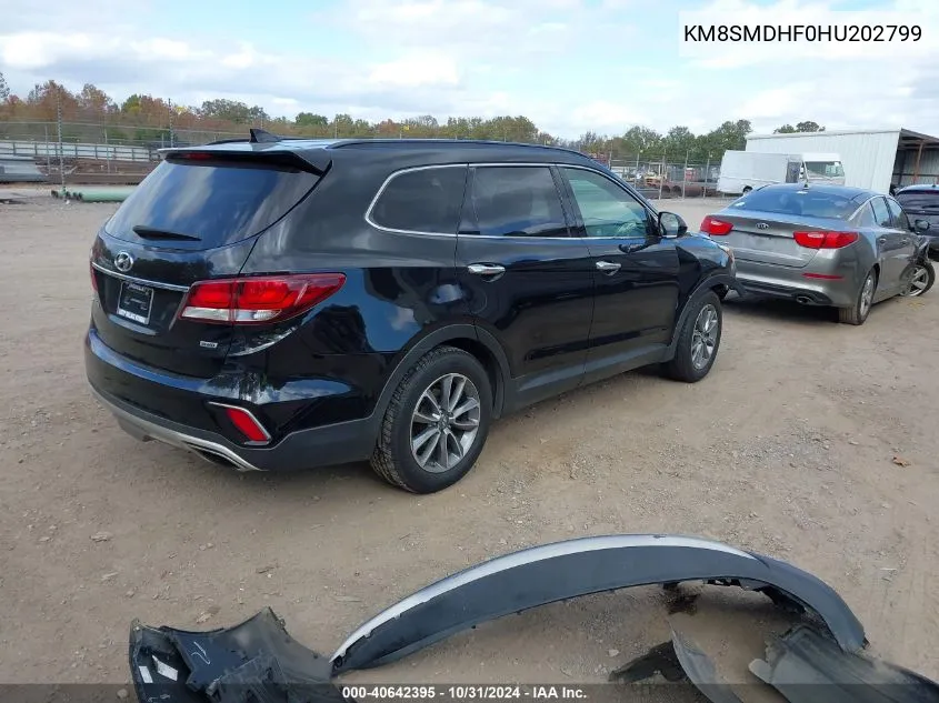 2017 Hyundai Santa Fe Se VIN: KM8SMDHF0HU202799 Lot: 40642395