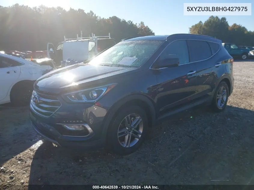 2017 Hyundai Santa Fe Sport 2.4L VIN: 5XYZU3LB8HG427975 Lot: 40642539