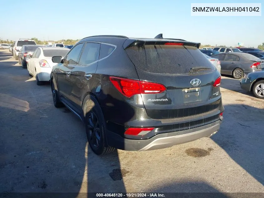 2017 Hyundai Santa Fe Sport 2.0T Ultimate VIN: 5NMZW4LA3HH041042 Lot: 40645120