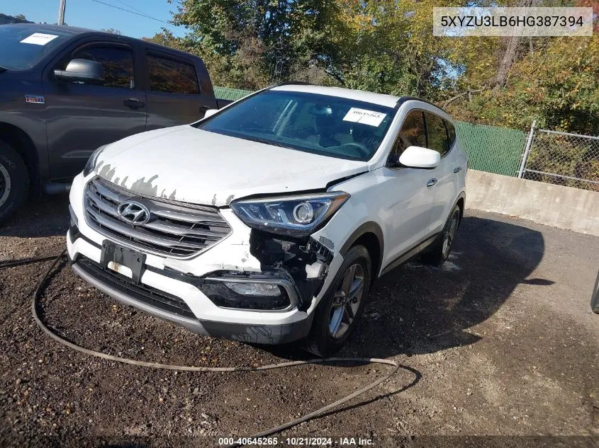 2017 Hyundai Santa Fe Sport 2.4L VIN: 5XYZU3LB6HG387394 Lot: 40645265