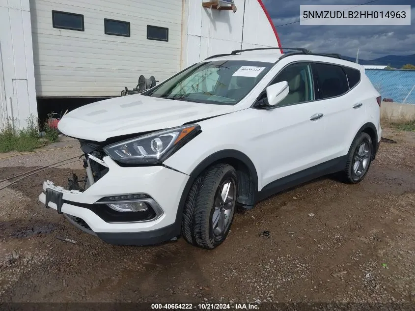 2017 Hyundai Santa Fe Sport 2.4L VIN: 5NMZUDLB2HH014963 Lot: 40654222