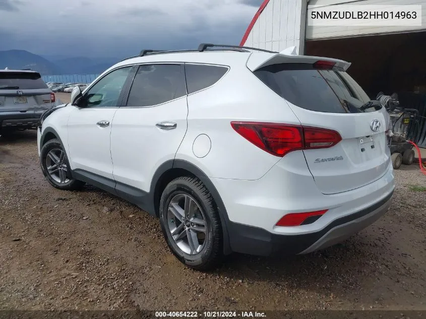 2017 Hyundai Santa Fe Sport 2.4L VIN: 5NMZUDLB2HH014963 Lot: 40654222