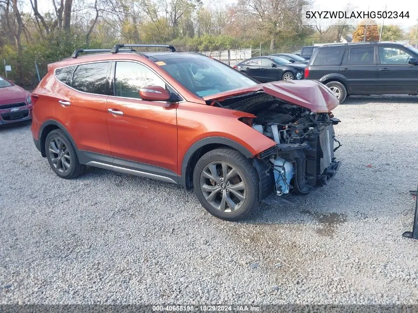 2017 Hyundai Santa Fe Sport 2.0T Ultimate VIN: 5XYZWDLAXHG502344 Lot: 40655198