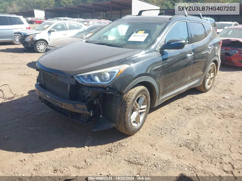 2017 Hyundai Santa Fe Sport 2.4L VIN: 5XYZU3LB7HG407202 Lot: 40662339