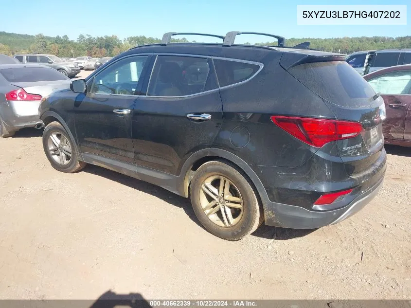 5XYZU3LB7HG407202 2017 Hyundai Santa Fe Sport 2.4L