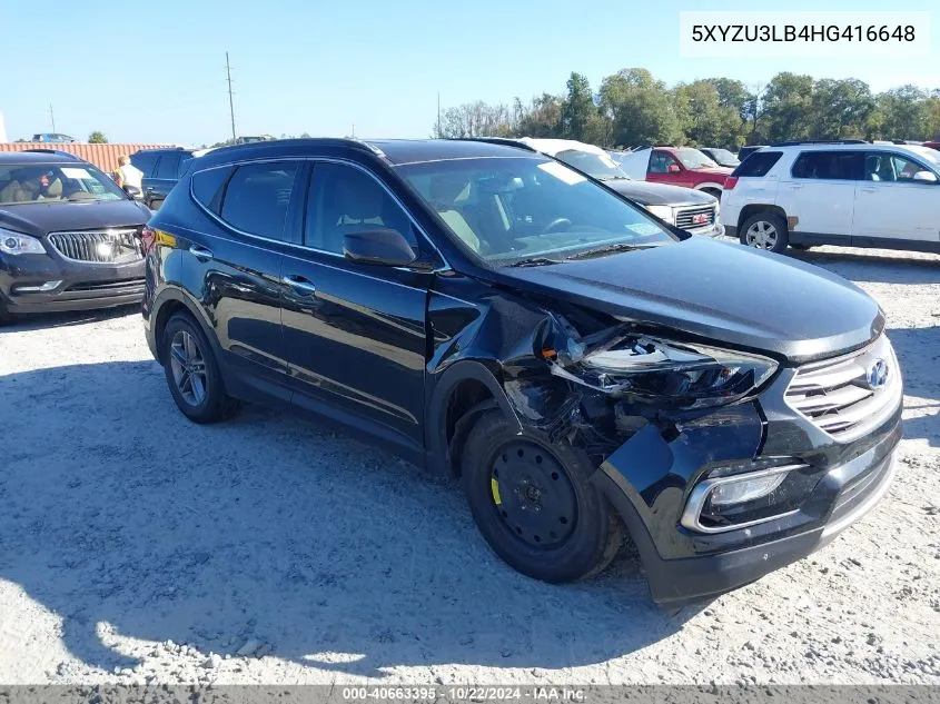 2017 Hyundai Santa Fe Sport 2.4L VIN: 5XYZU3LB4HG416648 Lot: 40663395