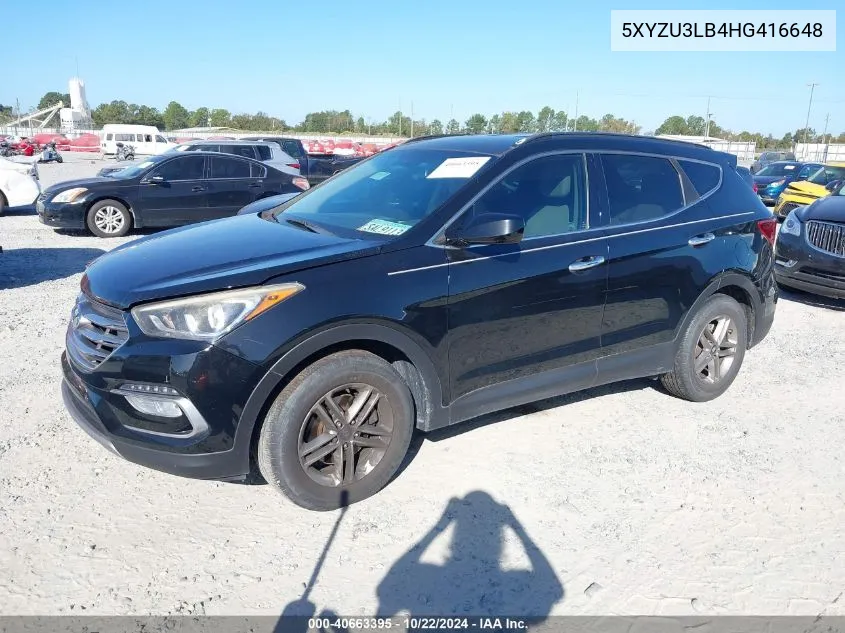 2017 Hyundai Santa Fe Sport 2.4L VIN: 5XYZU3LB4HG416648 Lot: 40663395