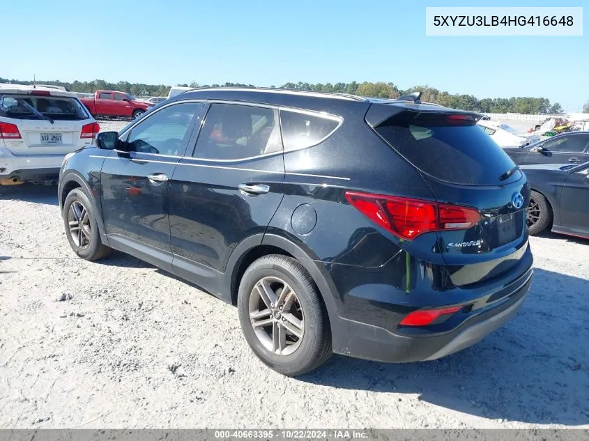 2017 Hyundai Santa Fe Sport 2.4L VIN: 5XYZU3LB4HG416648 Lot: 40663395