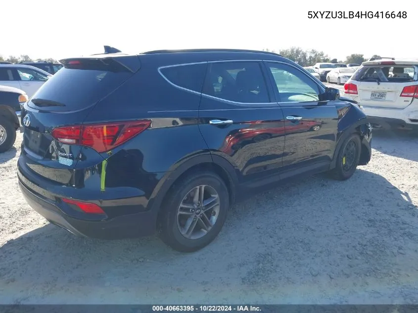 5XYZU3LB4HG416648 2017 Hyundai Santa Fe Sport 2.4L