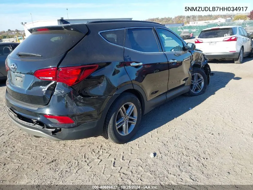 2017 Hyundai Santa Fe Sport 2.4L VIN: 5NMZUDLB7HH034917 Lot: 40686627