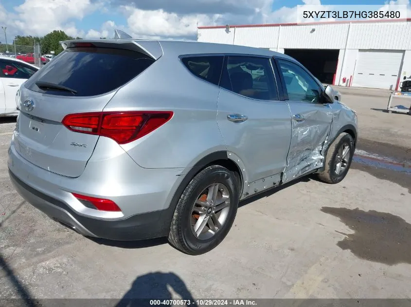 2017 Hyundai Santa Fe Sport 2.4L VIN: 5XYZT3LB7HG385480 Lot: 40700573