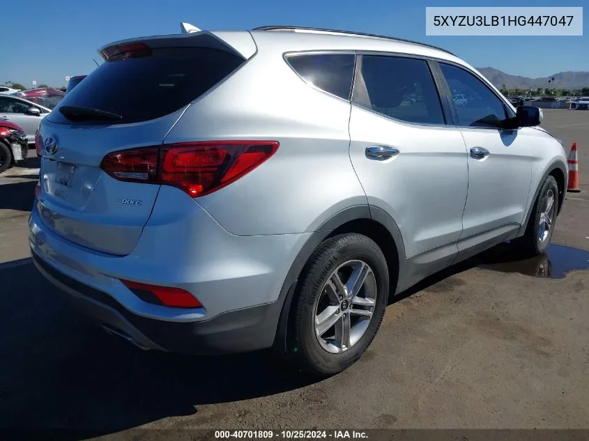 2017 Hyundai Santa Fe Sport 2.4L VIN: 5XYZU3LB1HG447047 Lot: 40701809