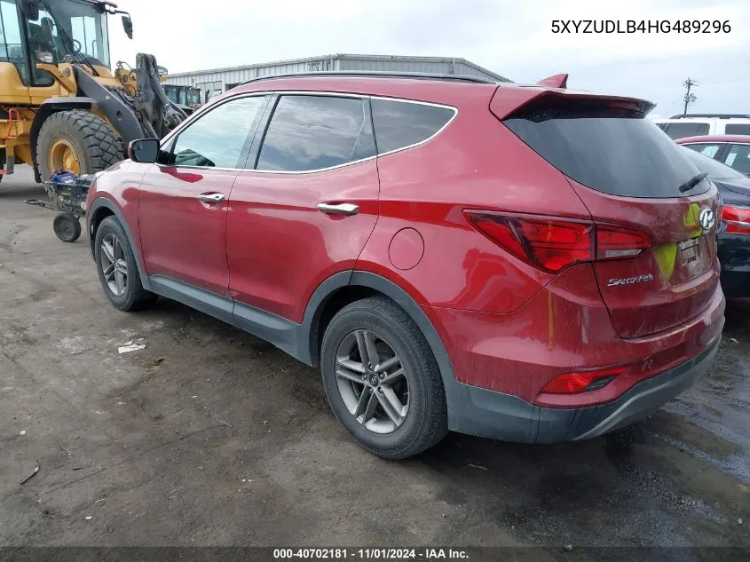 2017 Hyundai Santa Fe Sport 2.4L VIN: 5XYZUDLB4HG489296 Lot: 40702181