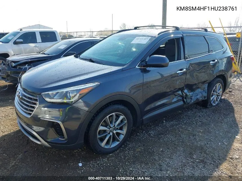 2017 Hyundai Santa Fe Se VIN: KM8SM4HF1HU238761 Lot: 40711303