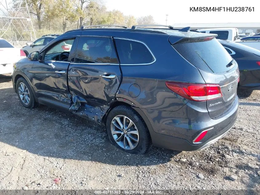 KM8SM4HF1HU238761 2017 Hyundai Santa Fe Se