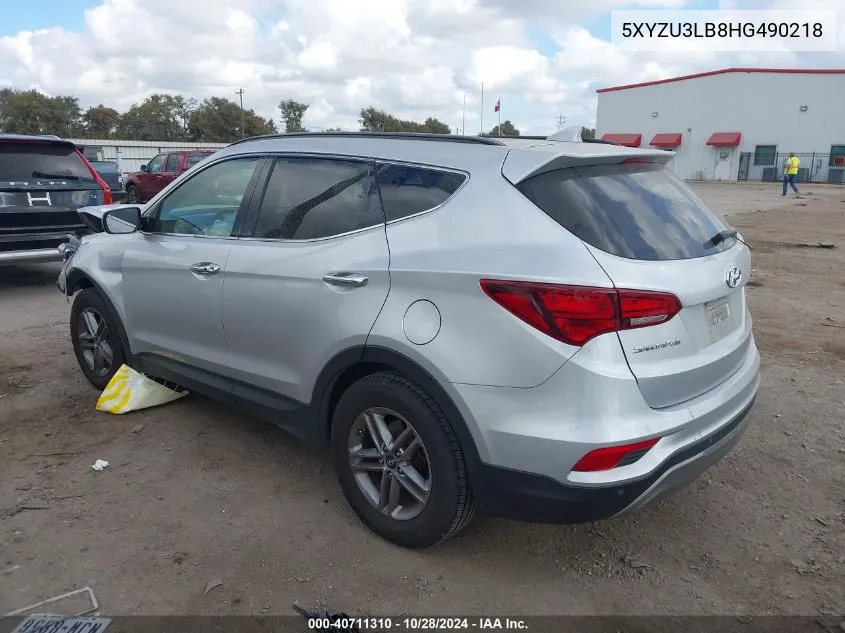 2017 Hyundai Santa Fe Sport 2.4L VIN: 5XYZU3LB8HG490218 Lot: 40711310