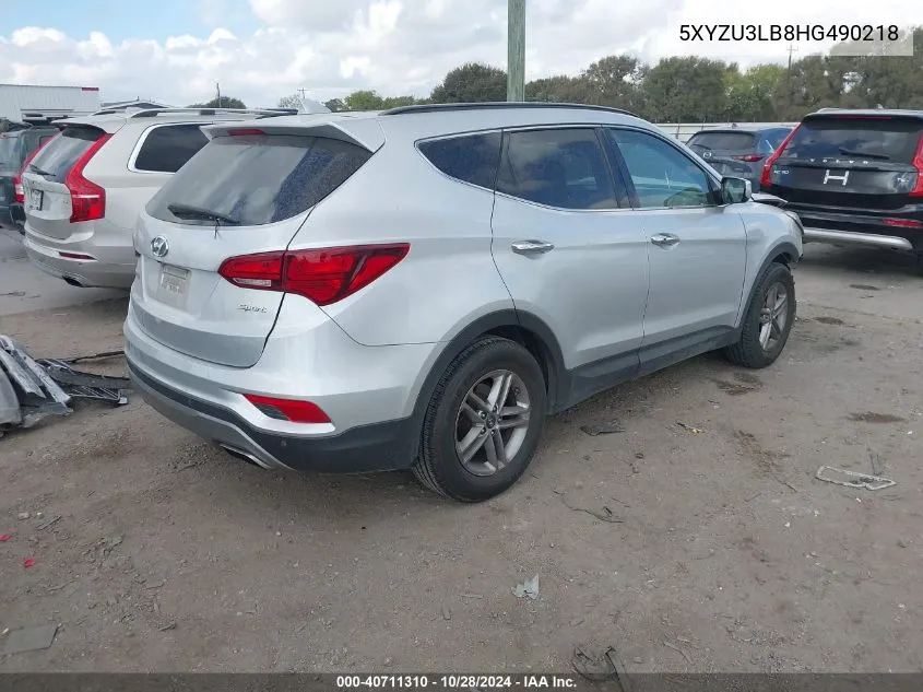 2017 Hyundai Santa Fe Sport 2.4L VIN: 5XYZU3LB8HG490218 Lot: 40711310