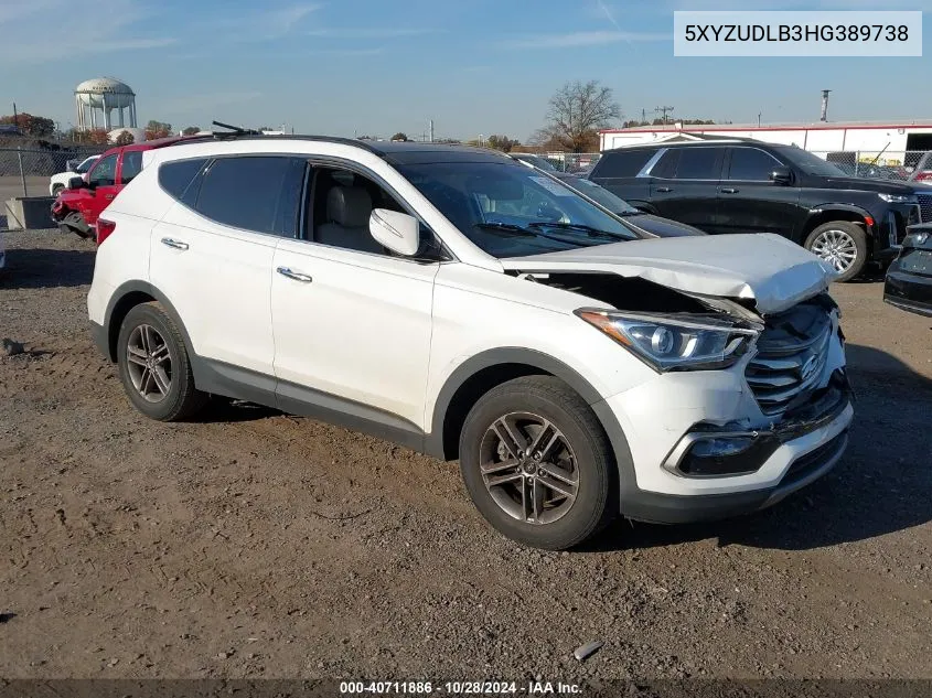 2017 Hyundai Santa Fe Sport 2.4L VIN: 5XYZUDLB3HG389738 Lot: 40711886