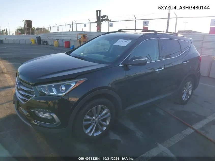 2017 Hyundai Santa Fe Sport 2.0T VIN: 5XYZU4LA3HG480144 Lot: 40713284