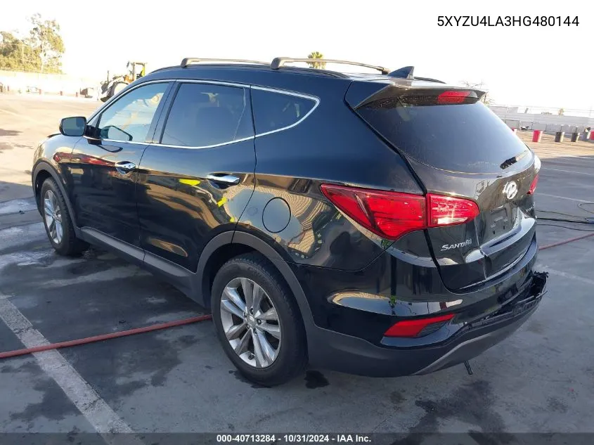 2017 Hyundai Santa Fe Sport 2.0T VIN: 5XYZU4LA3HG480144 Lot: 40713284