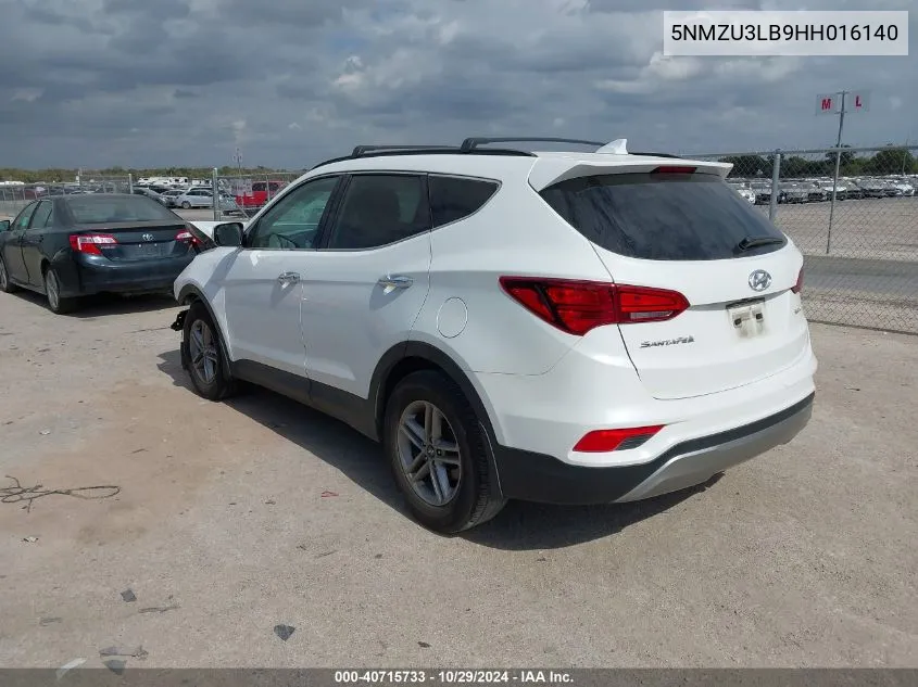 2017 Hyundai Santa Fe Sport 2.4L VIN: 5NMZU3LB9HH016140 Lot: 40715733