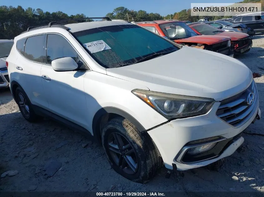 2017 Hyundai Santa Fe Sport 2.4L VIN: 5NMZU3LB1HH001471 Lot: 40723780