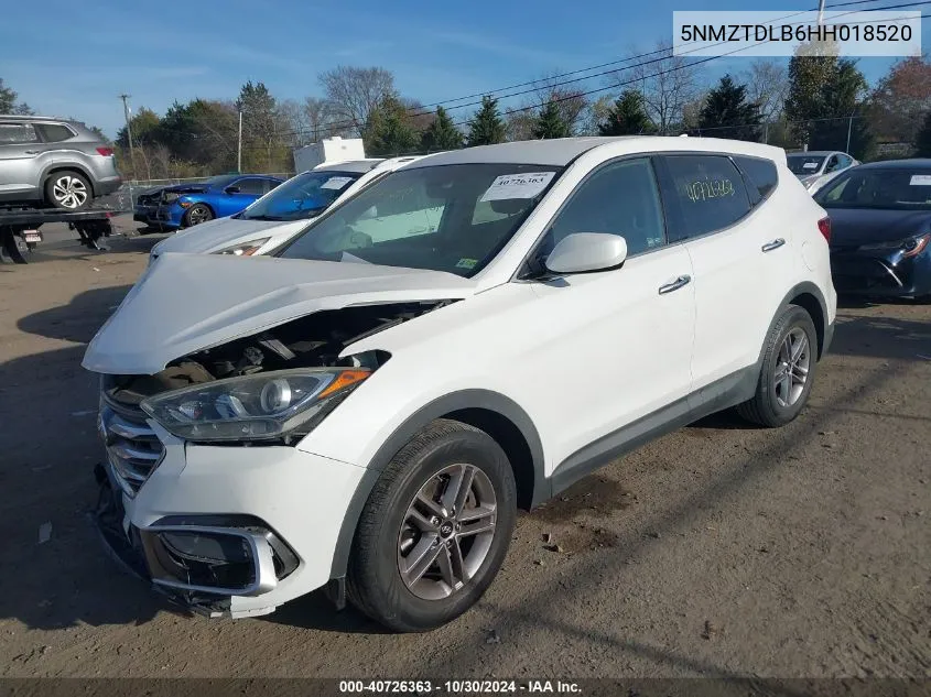 5NMZTDLB6HH018520 2017 Hyundai Santa Fe Sport 2.4L