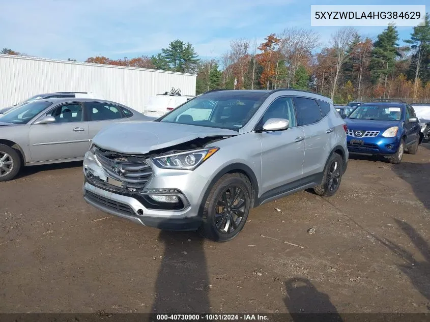 2017 Hyundai Santa Fe Sport 2.0T Ultimate VIN: 5XYZWDLA4HG384629 Lot: 40730900