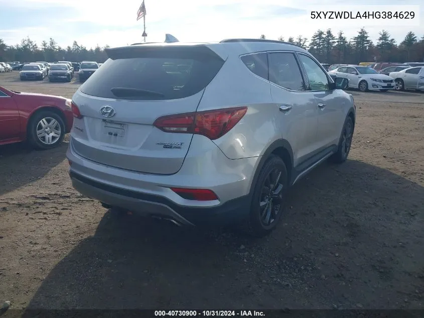 2017 Hyundai Santa Fe Sport 2.0T Ultimate VIN: 5XYZWDLA4HG384629 Lot: 40730900