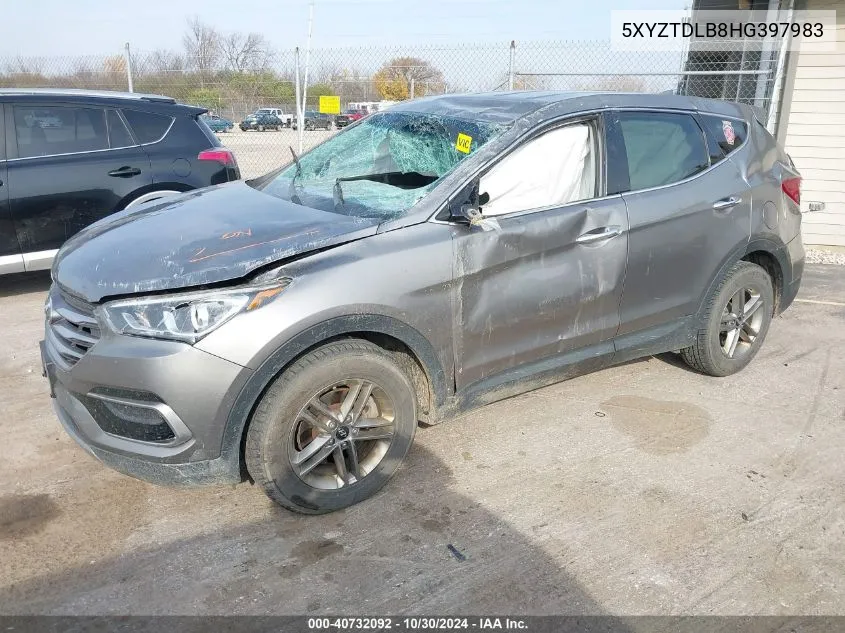 5XYZTDLB8HG397983 2017 Hyundai Santa Fe Sport 2.4L