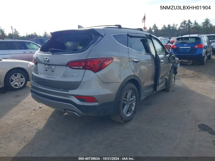 2017 Hyundai Santa Fe Sport 2.4L VIN: 5NMZU3LBXHH01904 Lot: 40739634