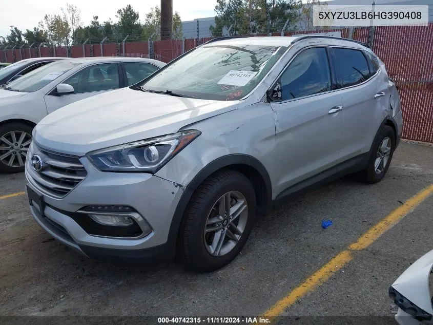 2017 Hyundai Santa Fe Sport 2.4L VIN: 5XYZU3LB6HG390408 Lot: 40742315