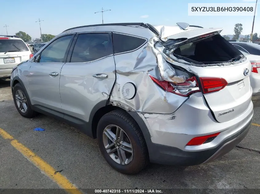 2017 Hyundai Santa Fe Sport 2.4L VIN: 5XYZU3LB6HG390408 Lot: 40742315