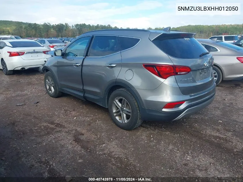 2017 Hyundai Santa Fe Sport 2.4L VIN: 5NMZU3LBXHH012050 Lot: 40743978