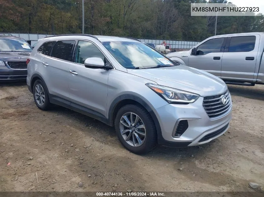 2017 Hyundai Santa Fe Se VIN: KM8SMDHF1HU227923 Lot: 40744136