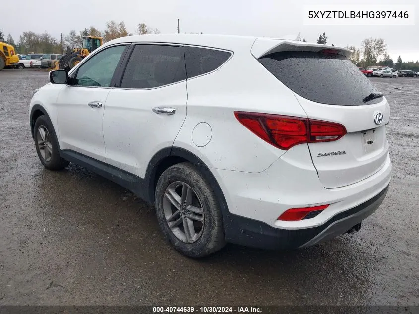 2017 Hyundai Santa Fe Sport 2.4L VIN: 5XYZTDLB4HG397446 Lot: 40744639