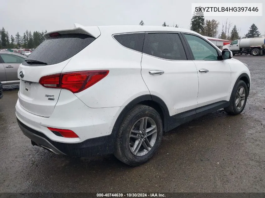 5XYZTDLB4HG397446 2017 Hyundai Santa Fe Sport 2.4L