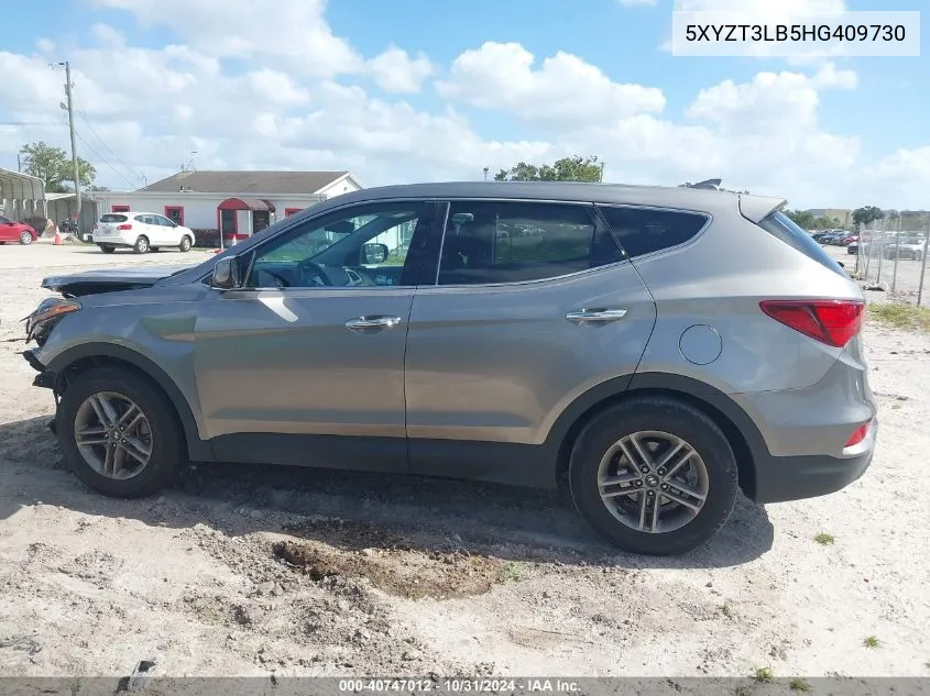 2017 Hyundai Santa Fe Sport 2.4L VIN: 5XYZT3LB5HG409730 Lot: 40747012